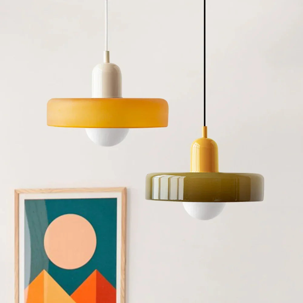 Pendant Light Stained Glass Geometric Adjustable Hanging Length