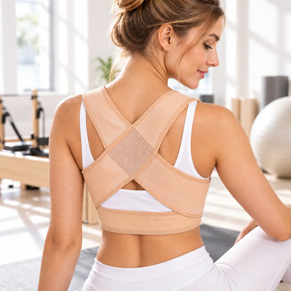Posture Brace X-Shaped Cross-Back Adjustable Front Closure