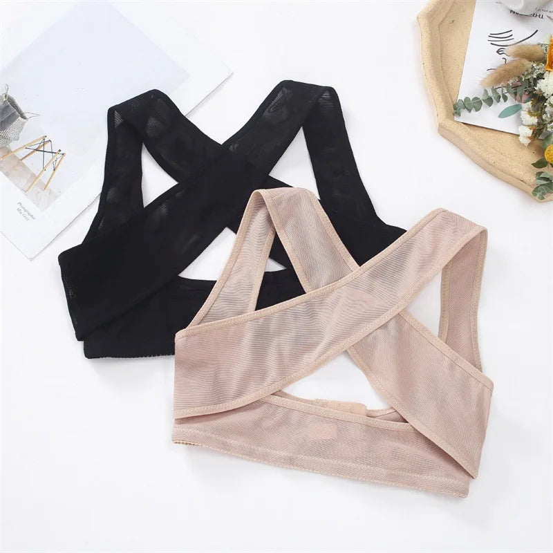 Posture Brace X-Shaped Cross-Back Adjustable Front Closure