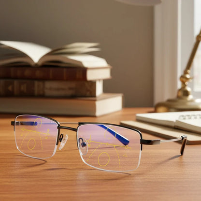 Progressive Glasses Color-Changing Scratch-Resistant Anti-Glare