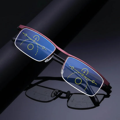 Progressive Glasses Color-Changing Scratch-Resistant Anti-Glare