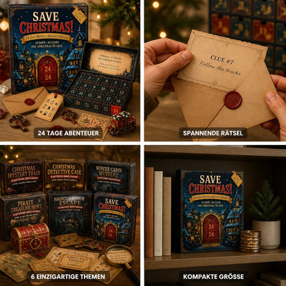 Puzzle Advent Calendar 24-Day Escape Room Challenges