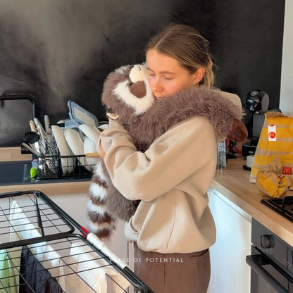 Raccoon Plush Weighted Extra-Long Arms