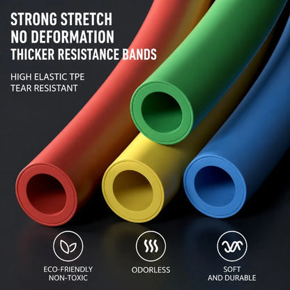 Resistance Band Set Stackable With Handles, Ankle Straps & Door Anchor