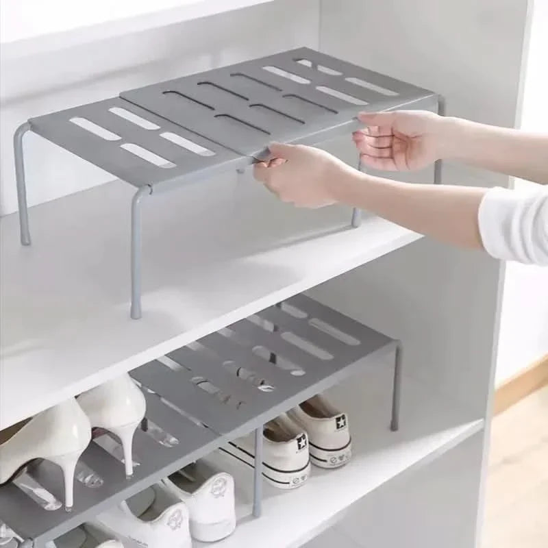 Shoe Rack Adjustable Width Tool-Free Assembly ABS Plastic