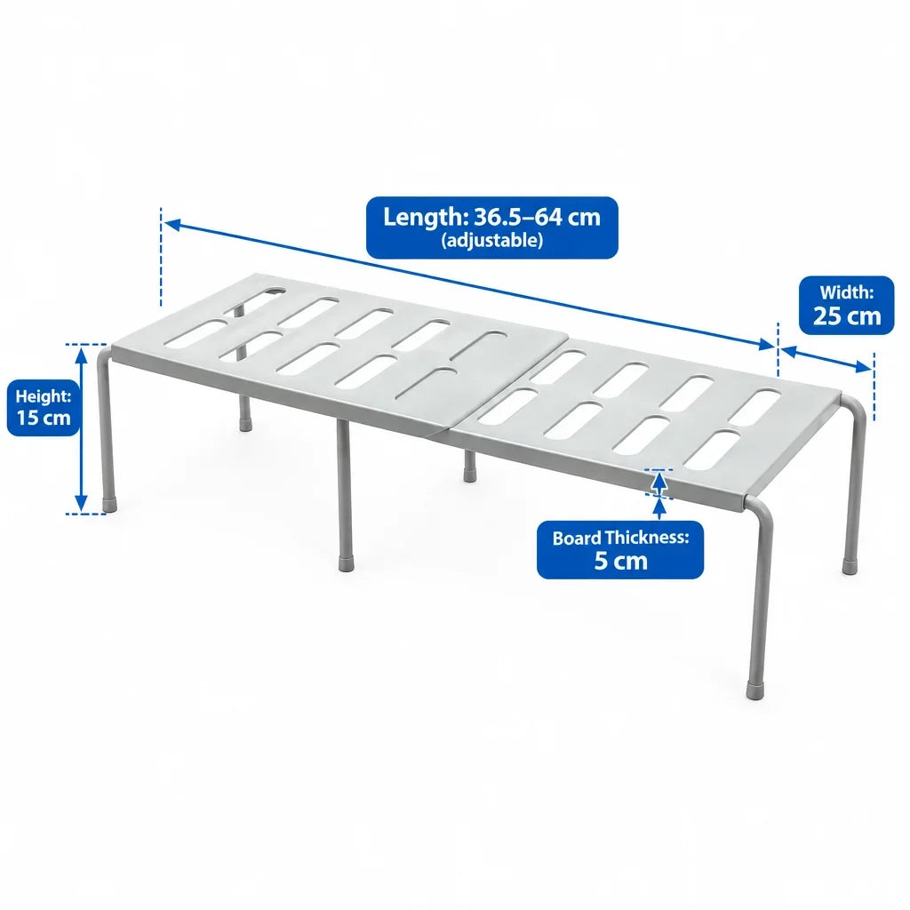 Shoe Rack Adjustable Width Tool-Free Assembly ABS Plastic