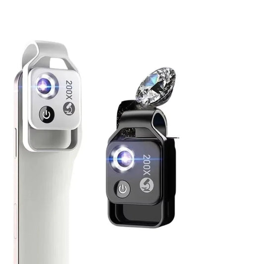 Smartphone Microscope Lens 200x Optical Glass Clip-On