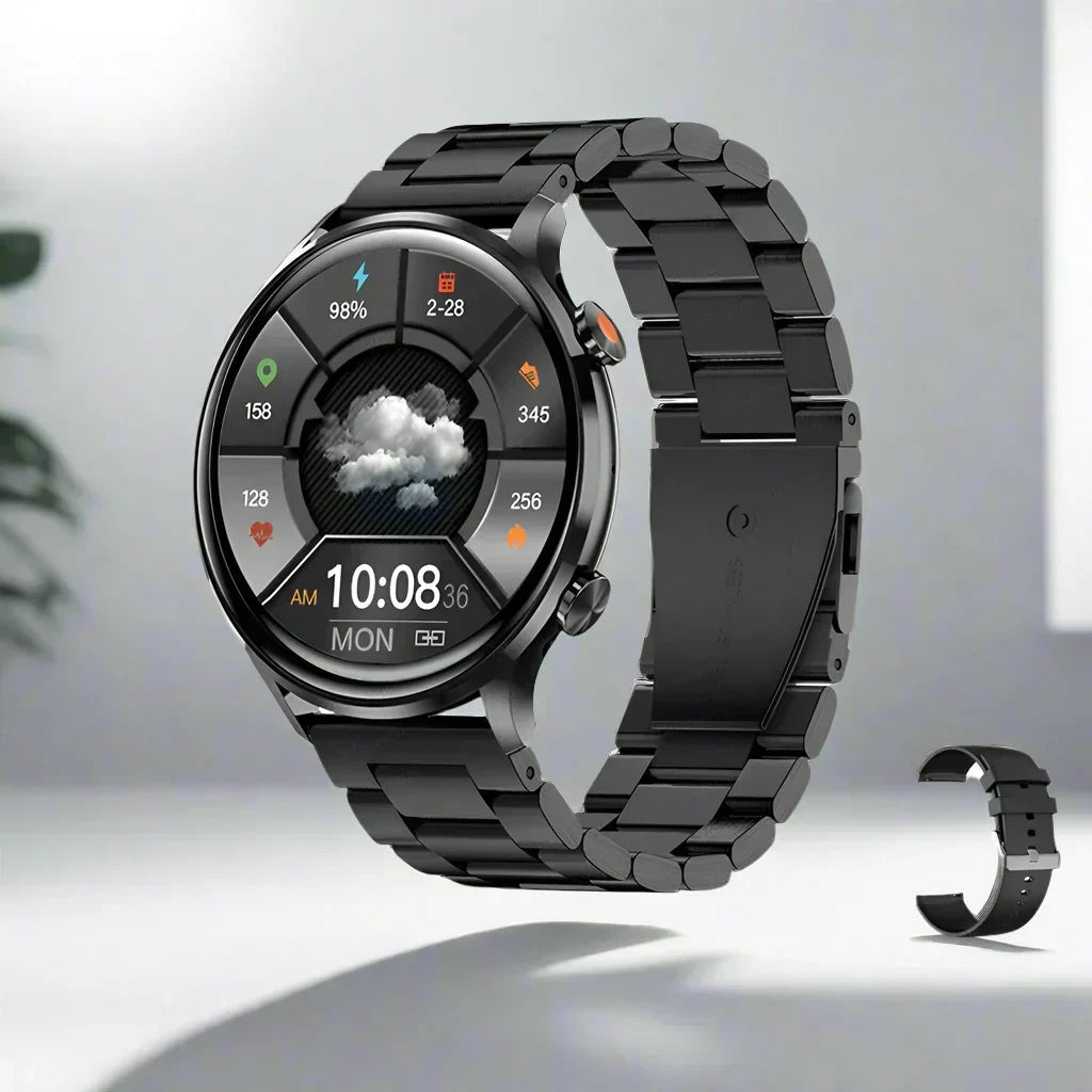 Smartwatch AMOLED Display Bluetooth Calling IP68 Water-Resistant