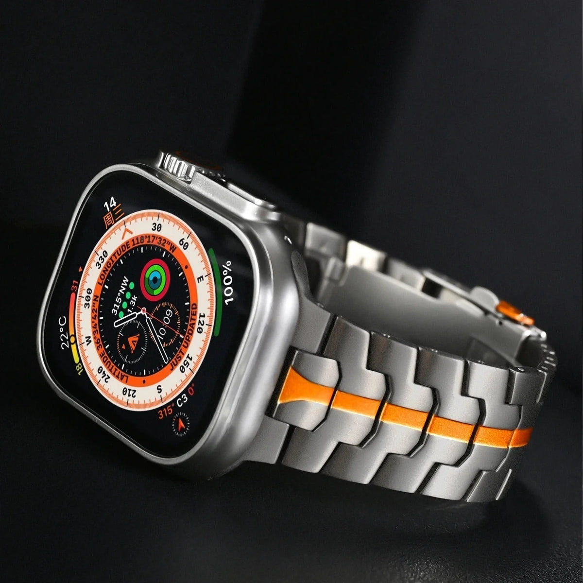 Smartwatch Band Titanium Lightweight Quick Release Hypoallergenic Clasp