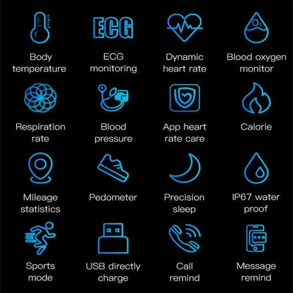 Smartwatch ECG & Blood Pressure Monitoring Sleep Tracking