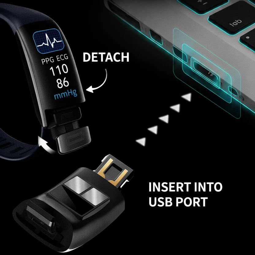 Smartwatch ECG & Blood Pressure Monitoring Sleep Tracking