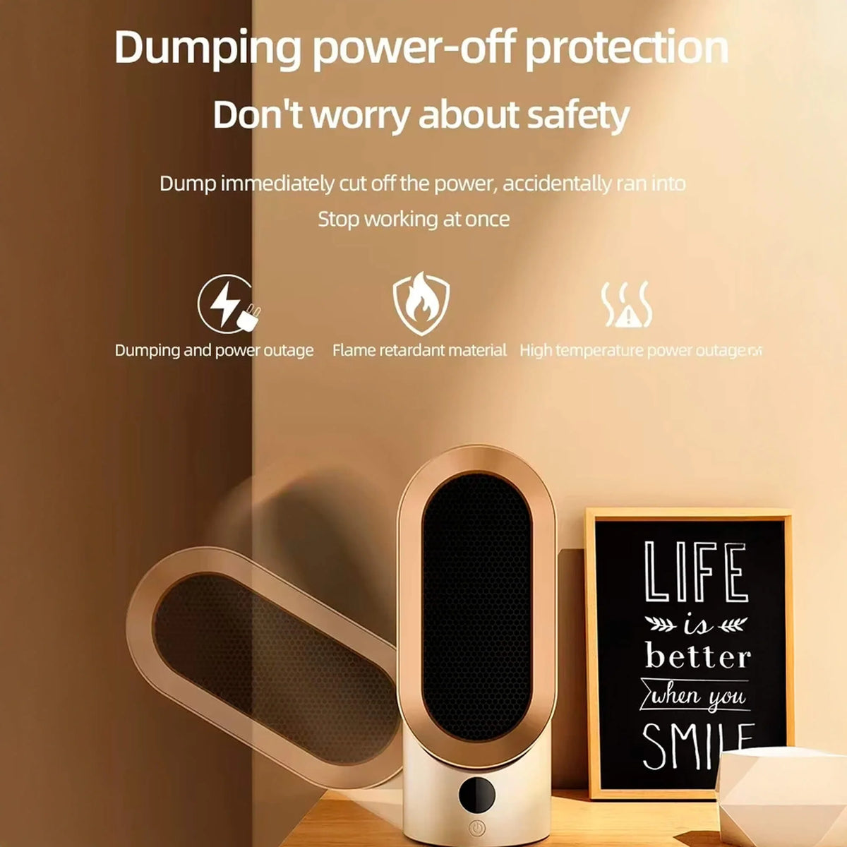 Space Heater Compact Portable Quiet Operation