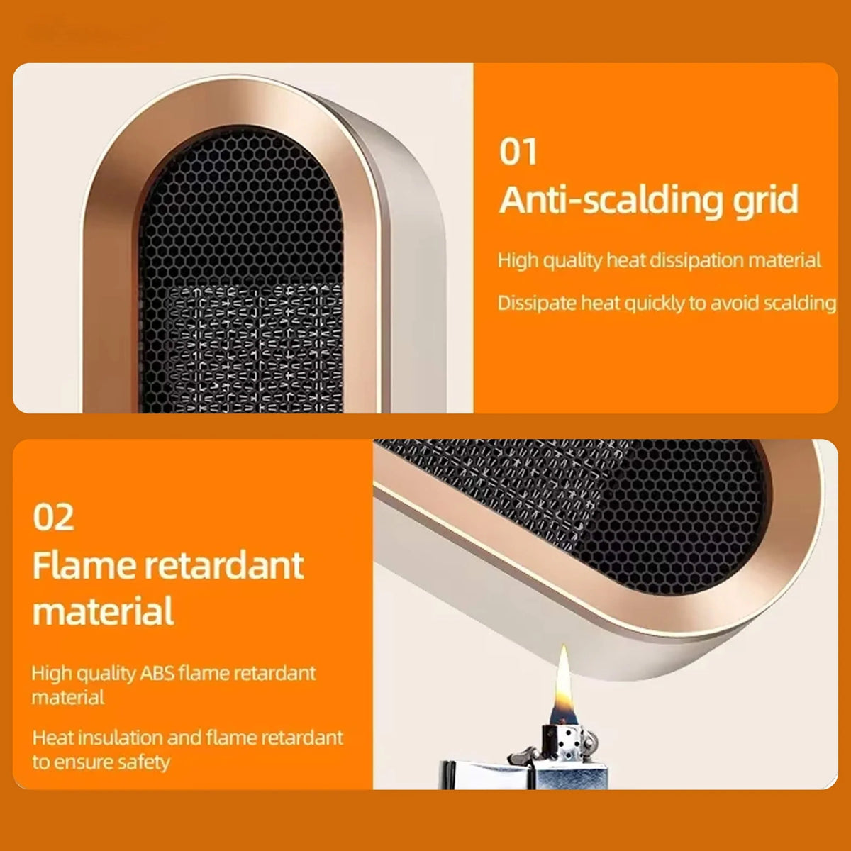 Space Heater Compact Portable Quiet Operation