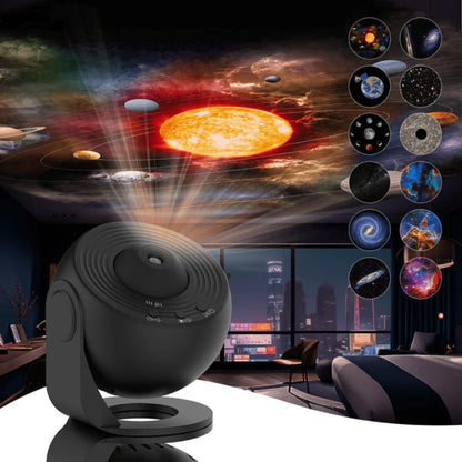 Star Projector Rotating Adjustable Focus 13 Interchangeable Discs