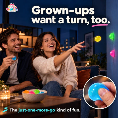Sticky Toy Balls Glow Effect Assorted Colours