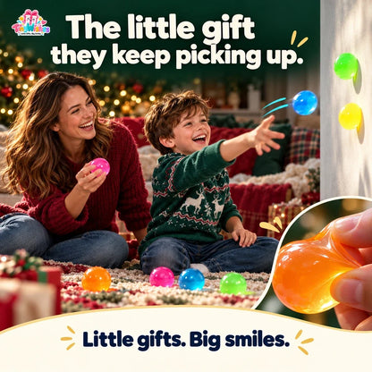 Sticky Toy Balls Glow Effect Assorted Colours