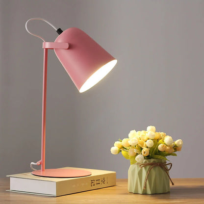 Table Lamp Iron Bucket-Shaped Design 14-Inch Tall