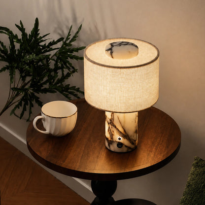Table Lamp Rechargeable Real Marble Base Touch Control