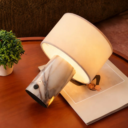 Table Lamp Rechargeable Real Marble Base Touch Control