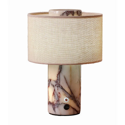 Table Lamp Rechargeable Real Marble Base Touch Control