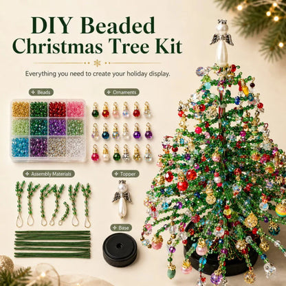 Tabletop Tree Craft Kit Multicolor Beads Angel Topper