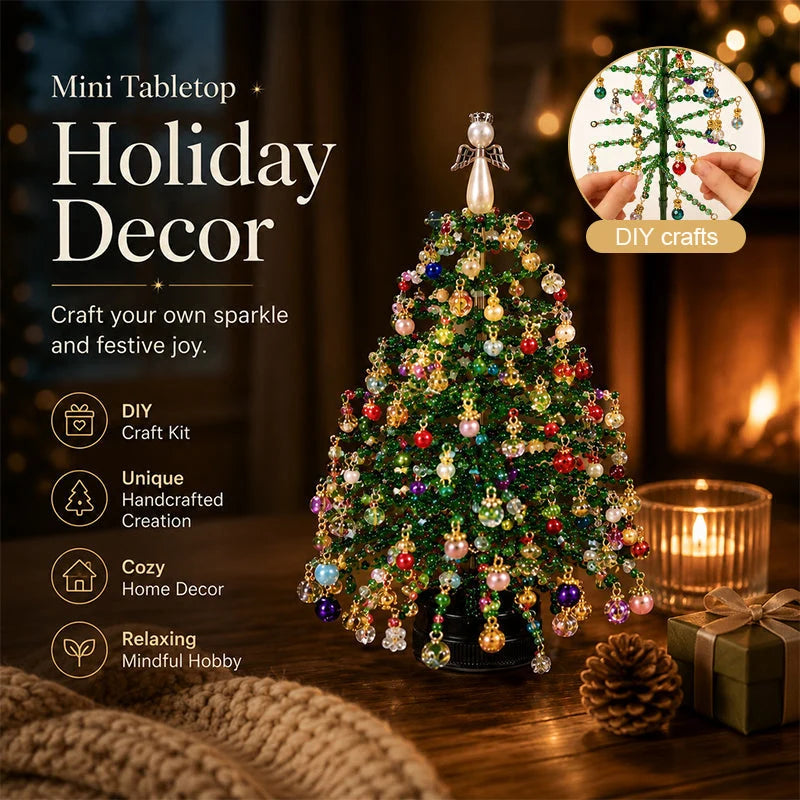 Tabletop Tree Craft Kit Multicolor Beads Angel Topper