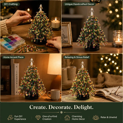 Tabletop Tree Craft Kit Multicolor Beads Angel Topper