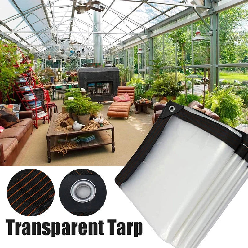 Tarp Clear Translucent Weather-Resistant PE
