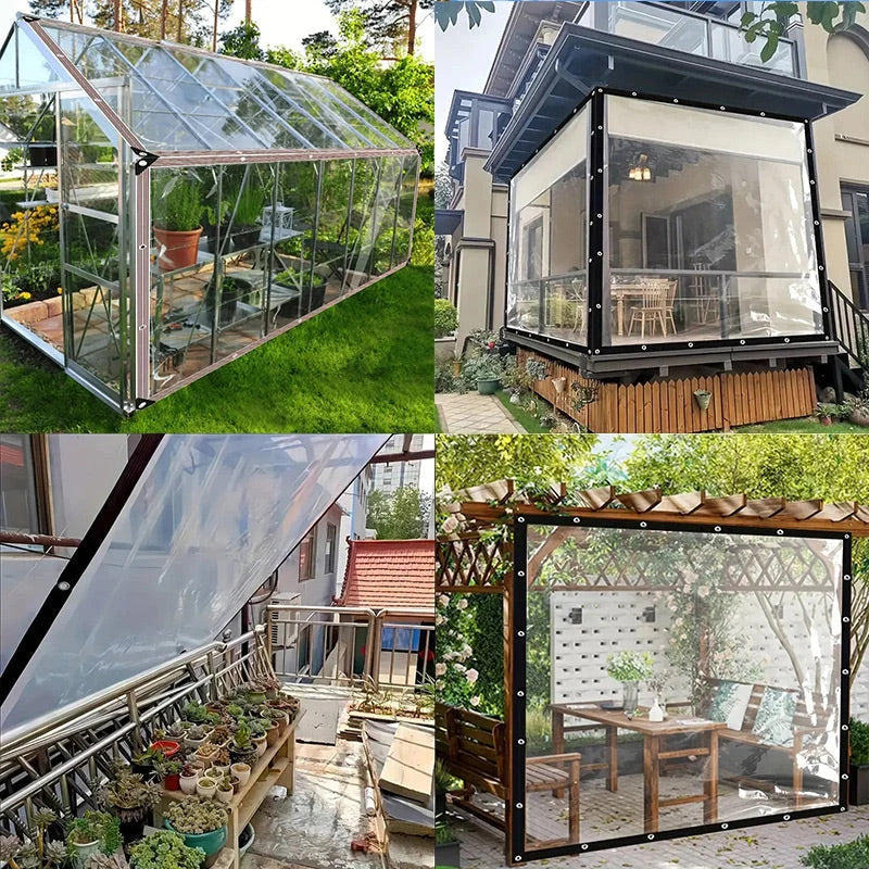 Tarp Clear Translucent Weather-Resistant PE