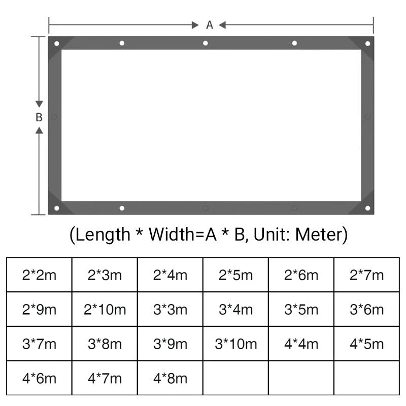 Tarp Clear Translucent Weather-Resistant PE