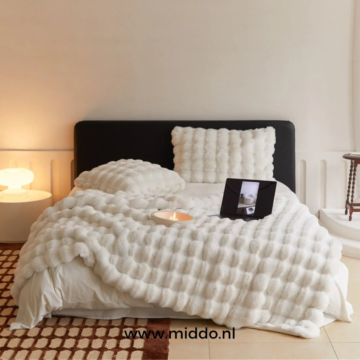 Teddy Blanket Extra-Thick Faux Fur Machine Washable