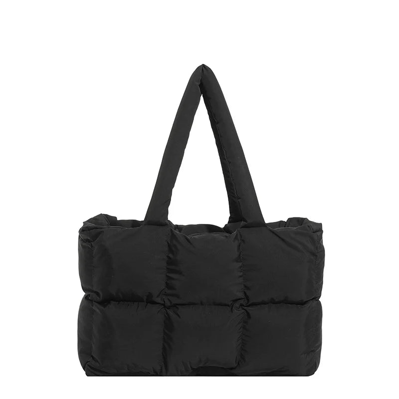 Tote Bag Puffed Design Spacious Adjustable Handles
