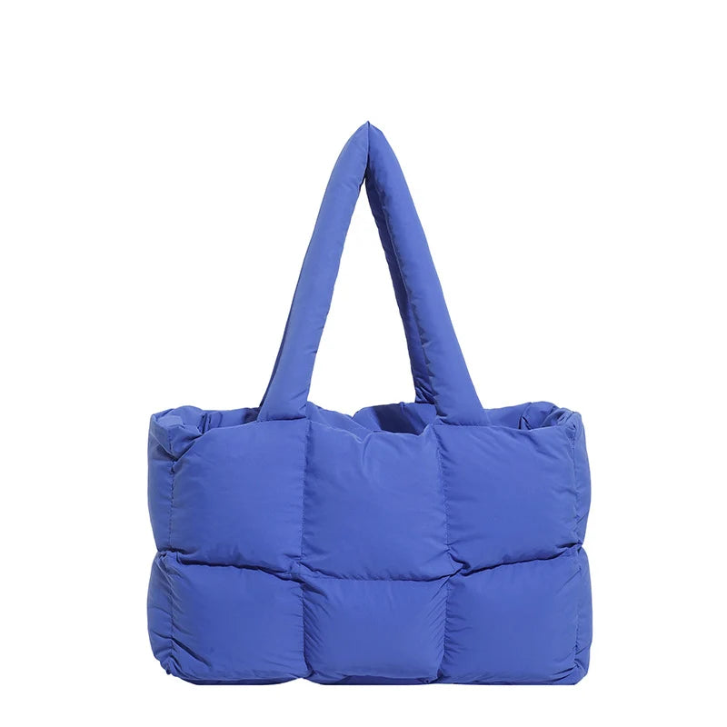 Tote Bag Puffed Design Spacious Adjustable Handles
