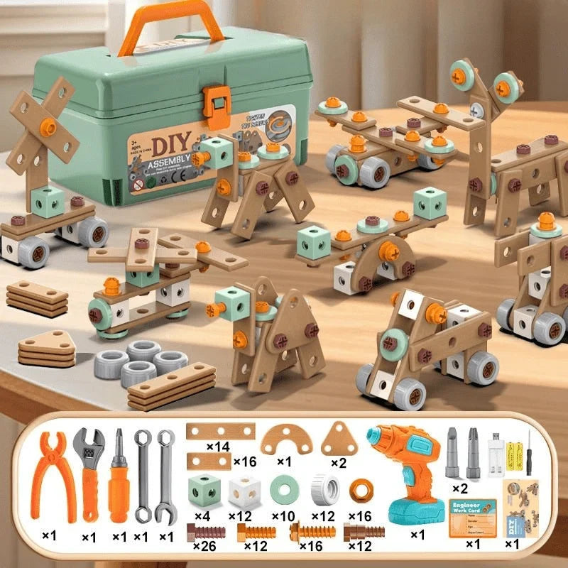 Toy Tool Set ABS Plastic Screw-Building Construction Play