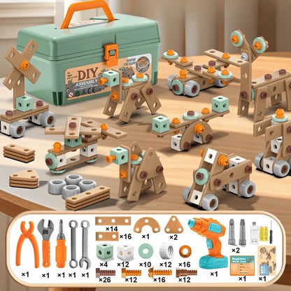 Toy Tool Set ABS Plastic Screw-Building Construction Play