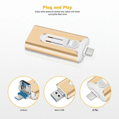 USB Flash Drive 4-In-1 USB 3.0 High-Speed File Transfer