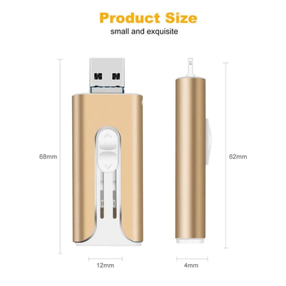 USB Flash Drive 4-In-1 USB 3.0 High-Speed File Transfer