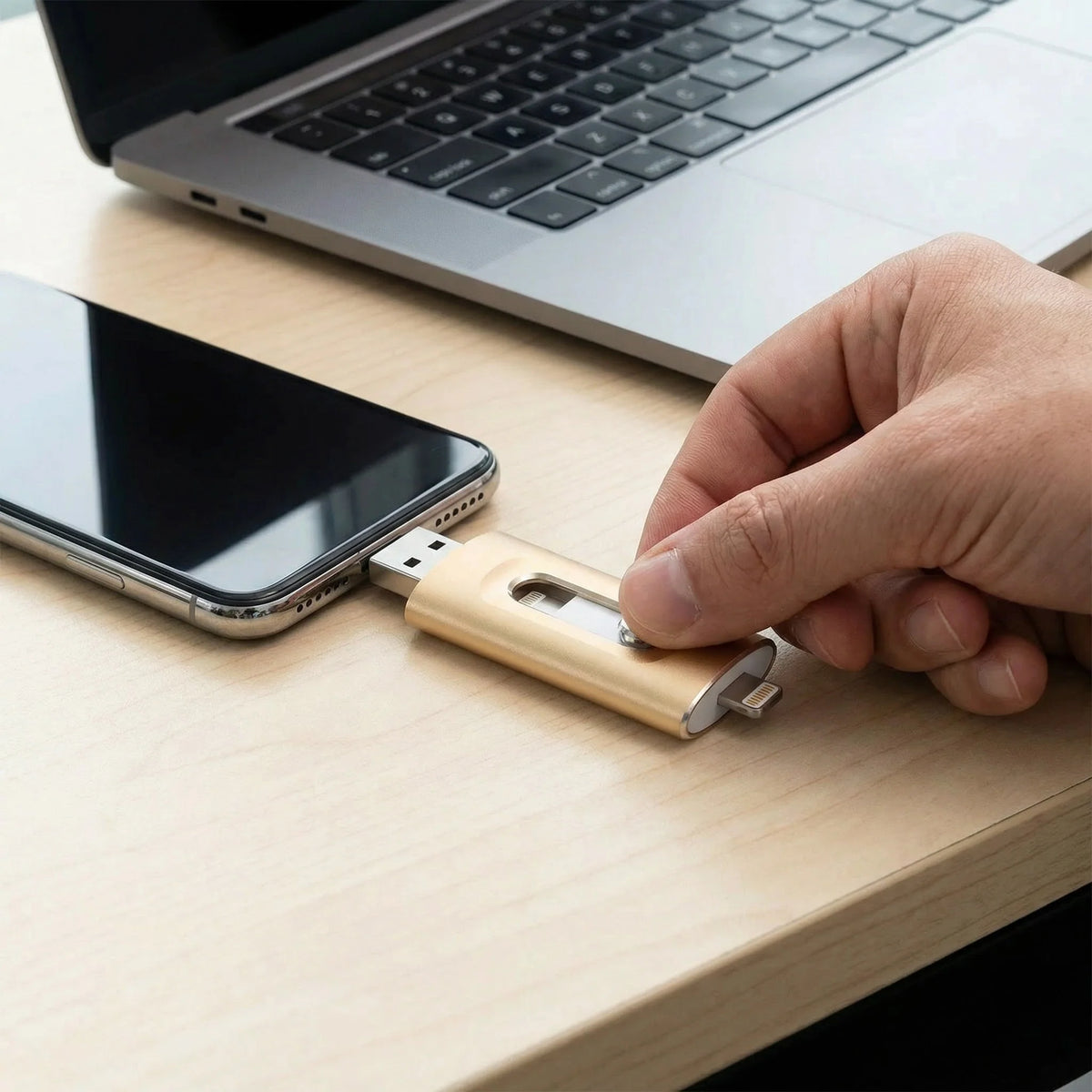 USB Flash Drive USB 3.0 & USB-C Micro-USB OTG Adapter