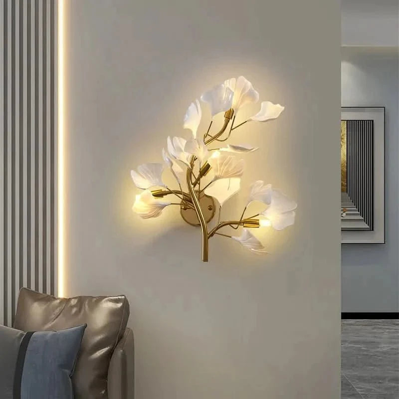 Wall Light Ginkgo Leaf Design LED Selectable Color Temperature