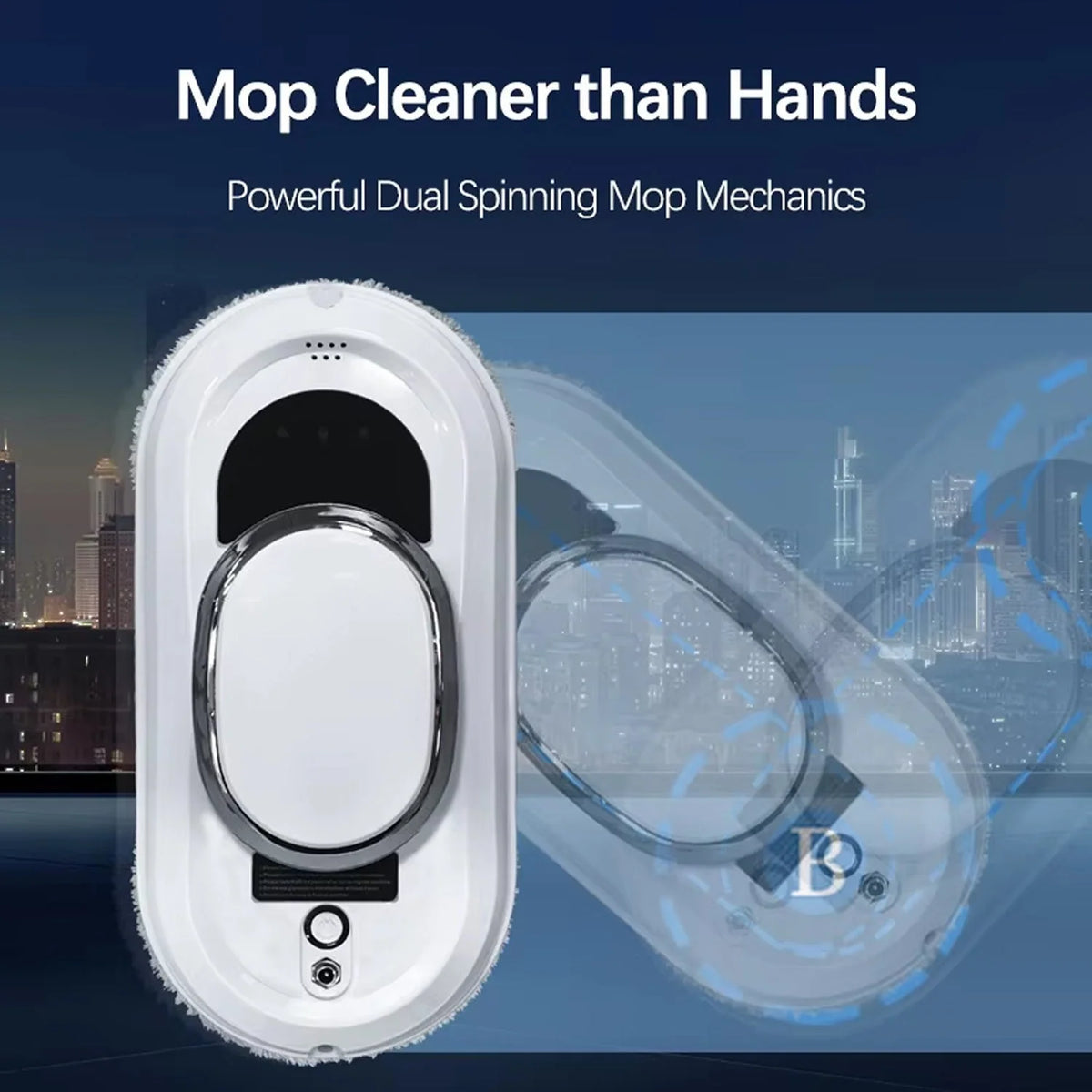 Window Cleaning Robot AI Navigation Dual Microfiber Pads