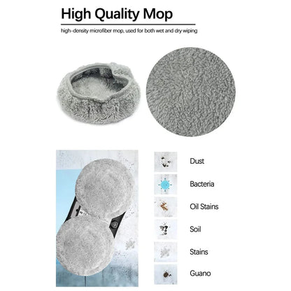 Window Cleaning Robot AI Navigation Dual Microfiber Pads