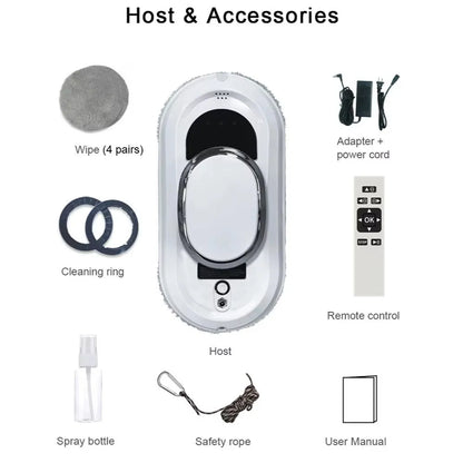 Window Cleaning Robot AI Navigation Dual Microfiber Pads