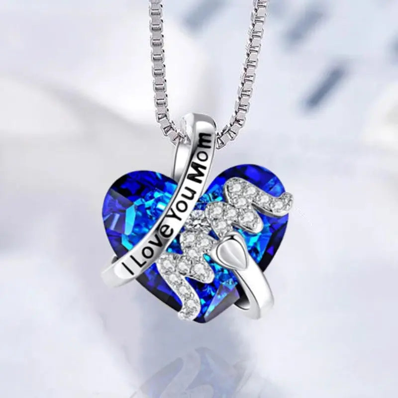 Elegant Heart Pendant Necklace - A Cherished Gift for Mom