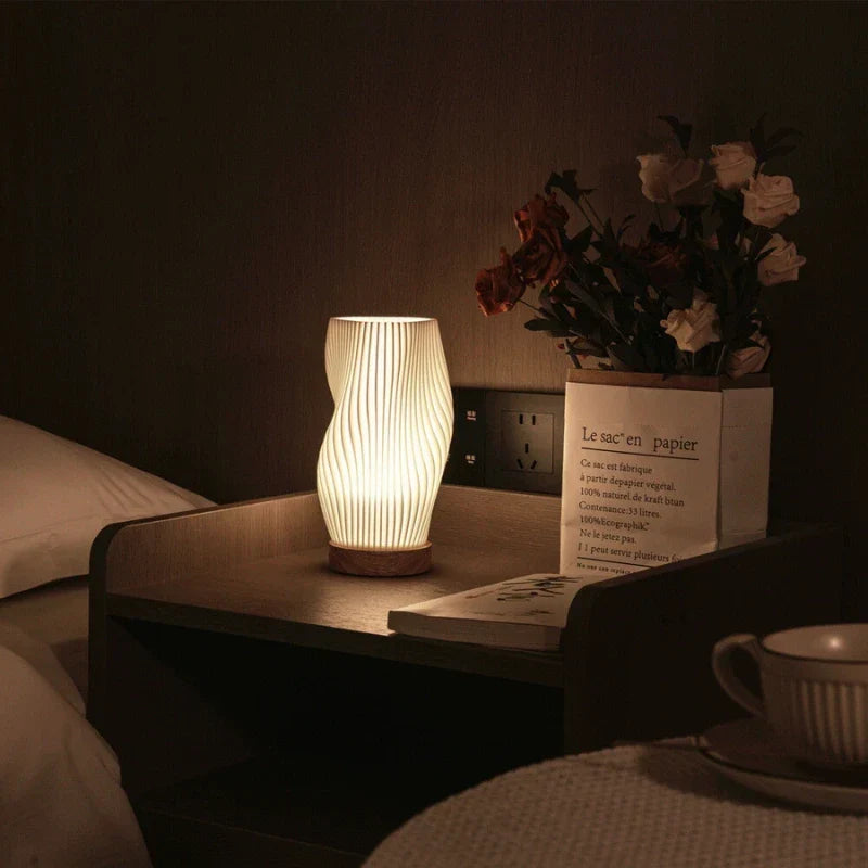 Stylish Wave Accent Lamp with Adjustable Lighting Options