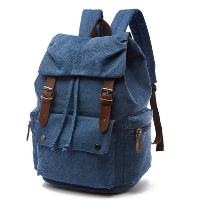 Vintage-Style Canvas Backpack with Spacious Organization