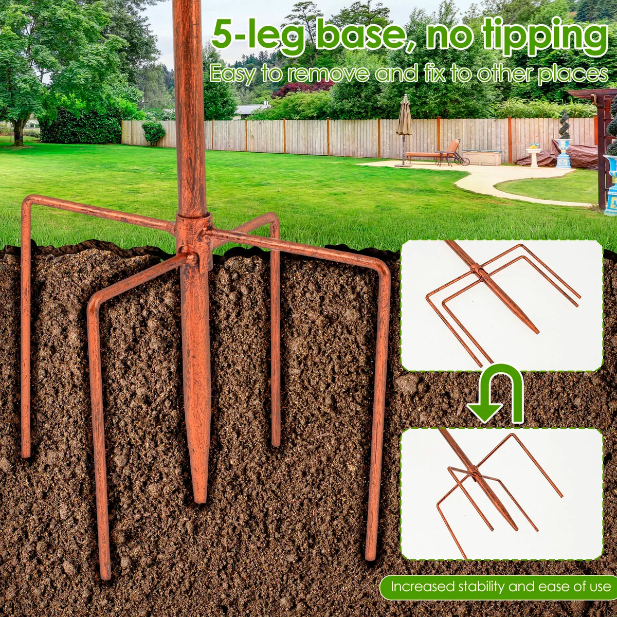 Elegant Garden Bird Bath with Adjustable Stand