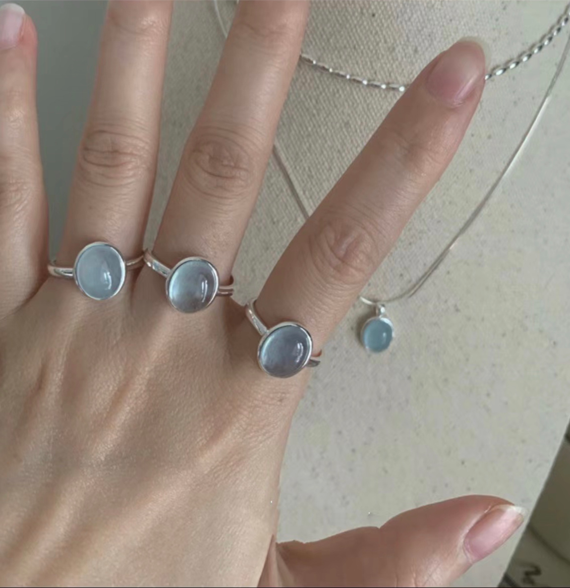 Ocean Breeze Silver Gemstone Ring