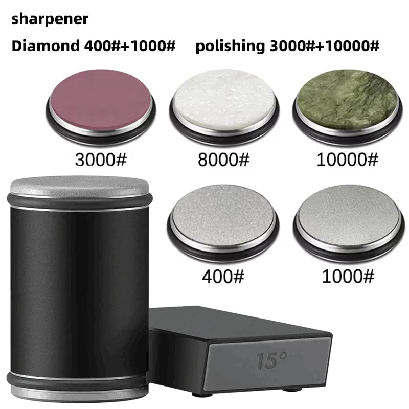 Precision Dual-Angle Knife Sharpener with Magnetic Holder