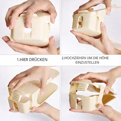 Compact Shoe Stacker | Space-Optimizing Design | Versatile Shoe Organizer