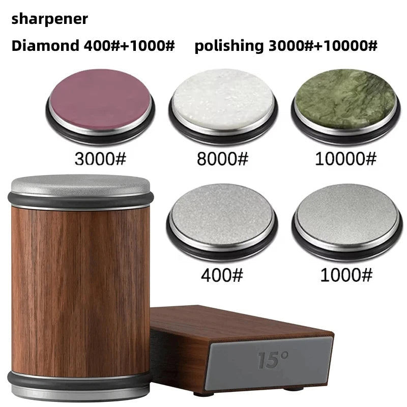 Precision Dual-Angle Knife Sharpener with Magnetic Holder